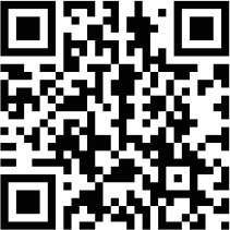 A black and white QR code consisting of a pattern of squares and rectangles. Scanning the code with a QR reader will reveal the encoded information or URL.