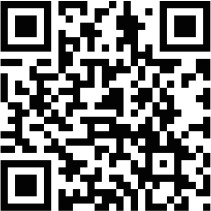 A black and white QR code on a white background. The code consists of a pattern of squares and rectangles arranged in a grid, designed to be scanned by a QR code reader.