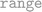 The image displays the word "range" in a stylized font.