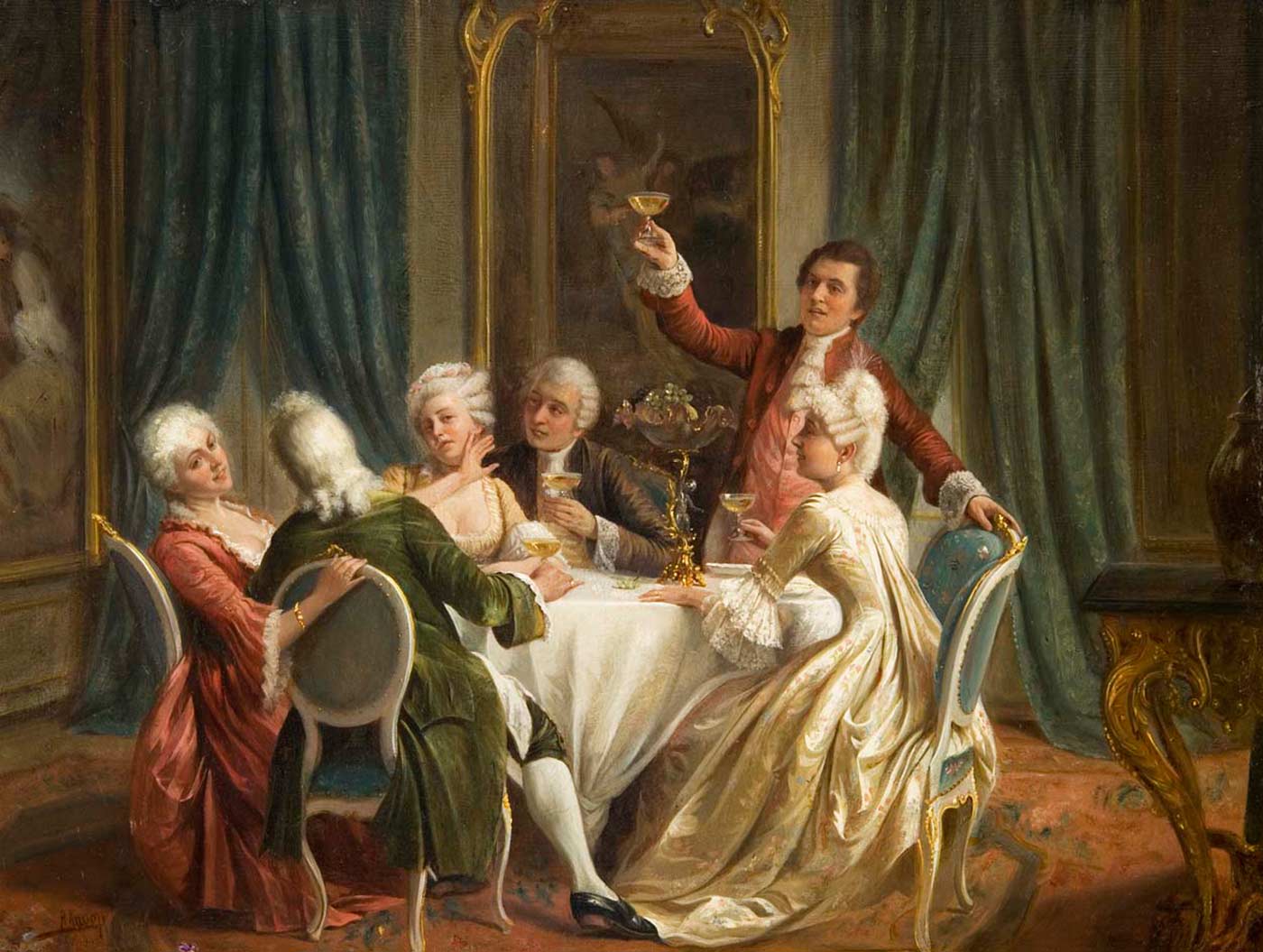 "A Toast," by August Hermann Knoop, 1919.
