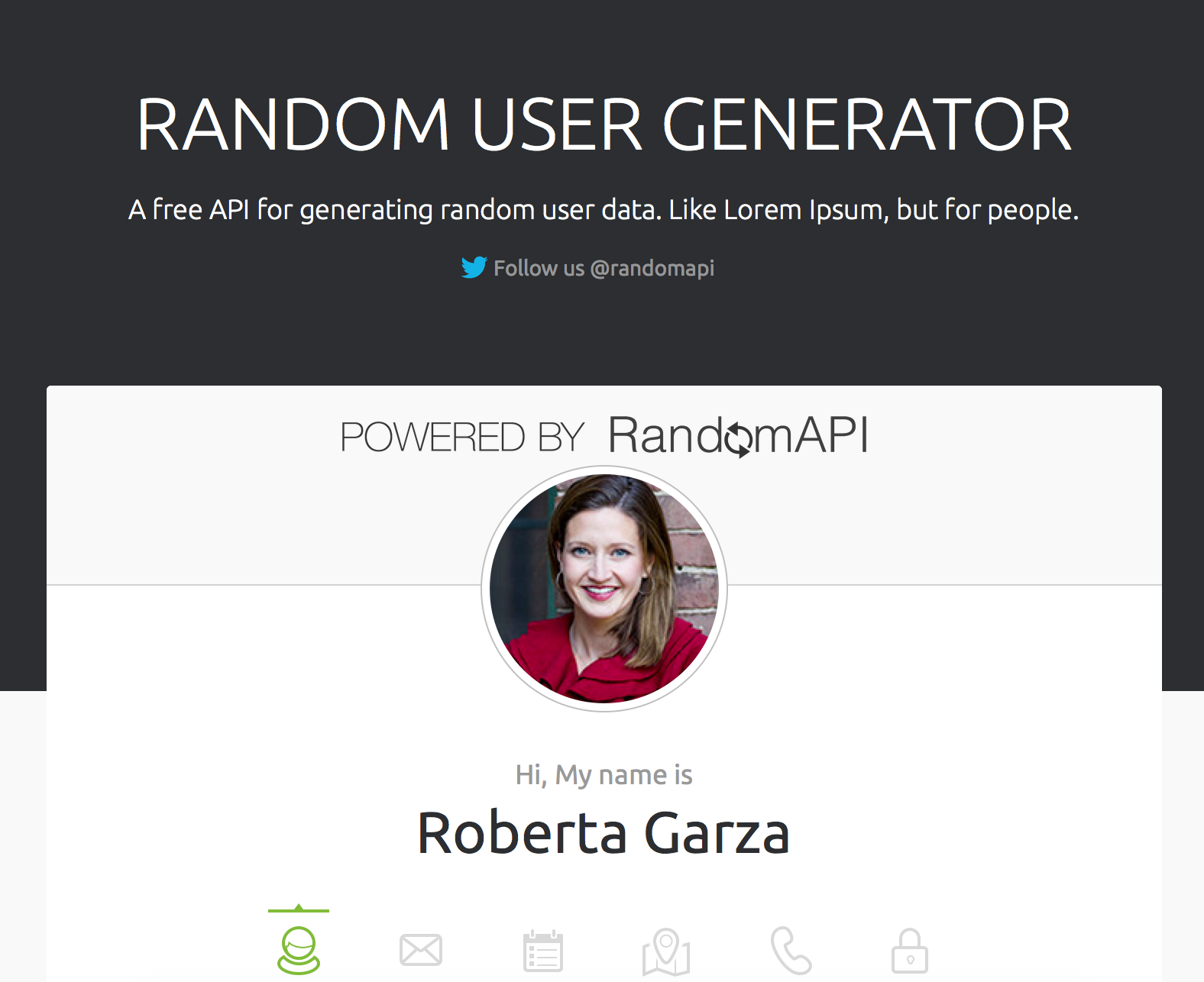 The Random User Generator