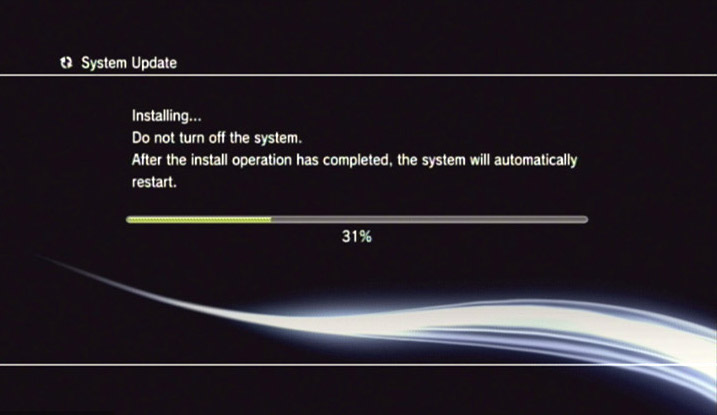 Look familiar? System updates from a PS3 require user attention and initiation