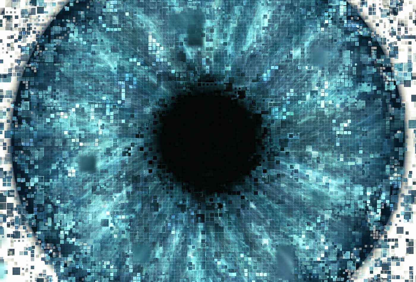 Pixelated eye