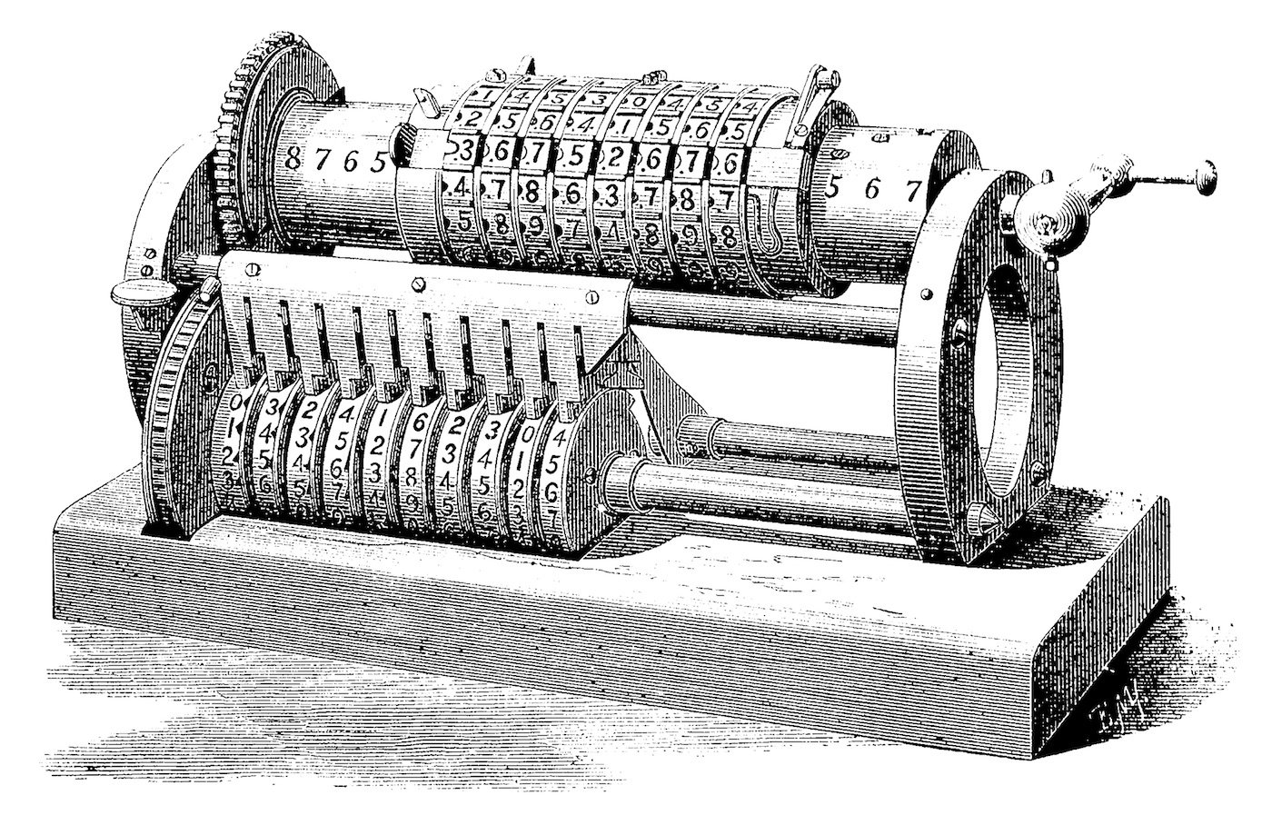Grant mechanical calculation machine, 1877