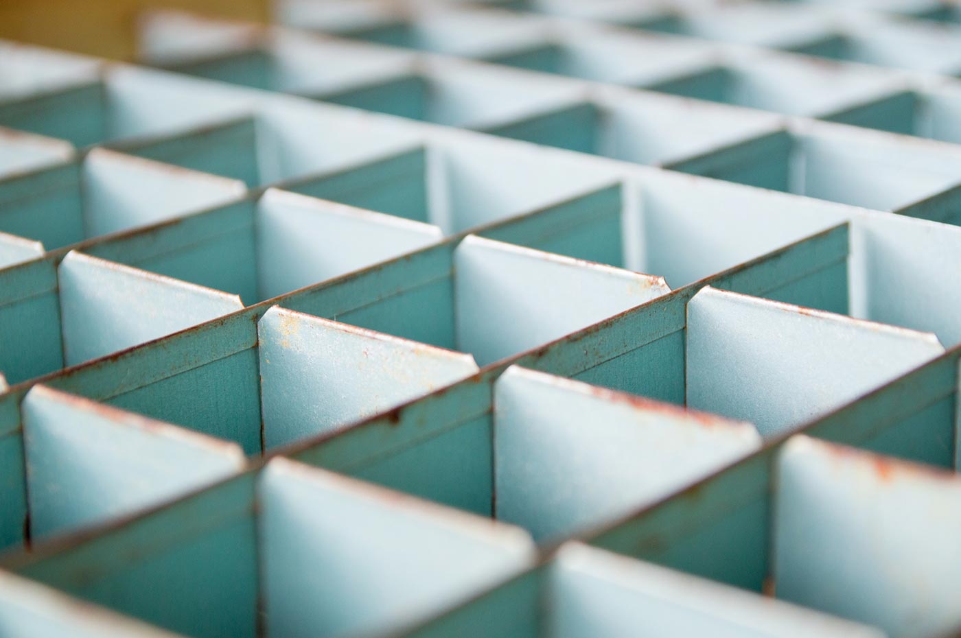 Close-up of a sorting container