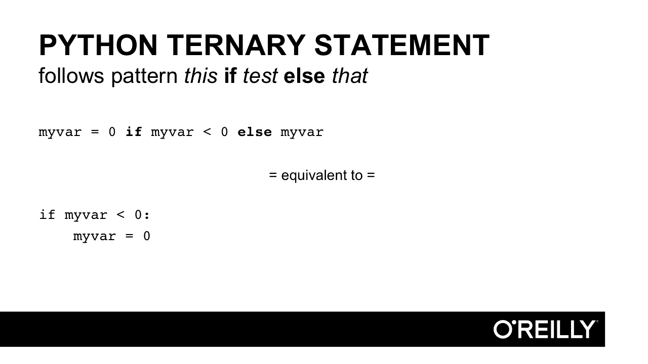 python ternary operator assignment