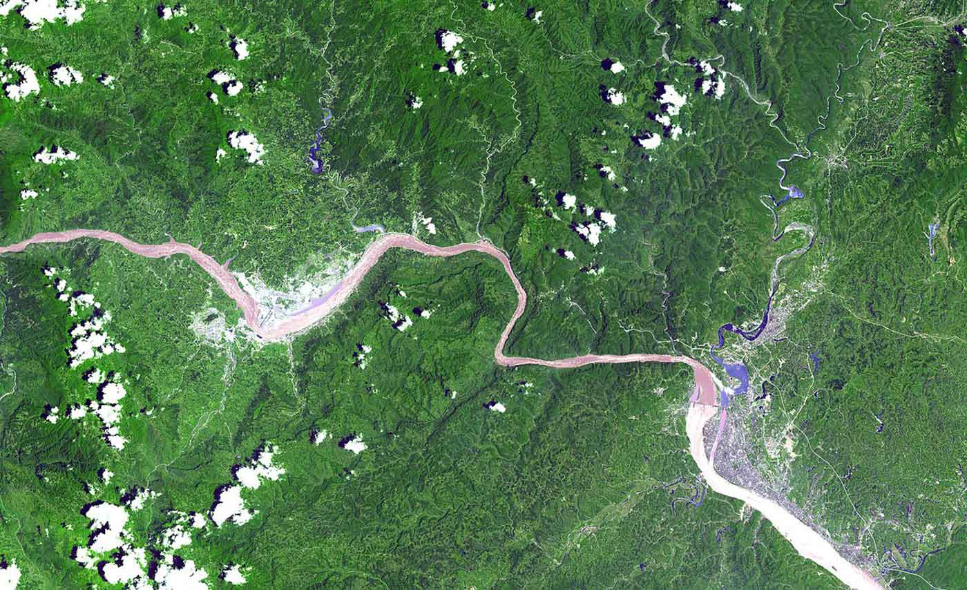 Three Gorges Dam from space