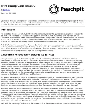 Introducing ColdFusion 9 [Book]