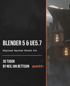 Blender 5 & UE5.7 - Stylized Haunted Street Kit