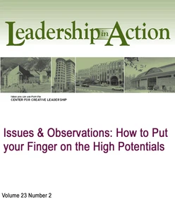 Issues & Observations: How to Put Your Finger on the High Potentials