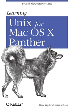 Learning Unix for Mac OS X Panther