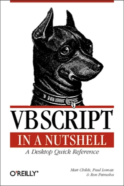 VBScript in a Nutshell