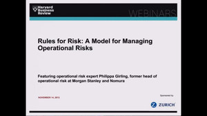 Rules for Risk: A Model for Managing Operational Risks