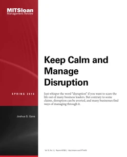 Keep Calm and Manage Disruption