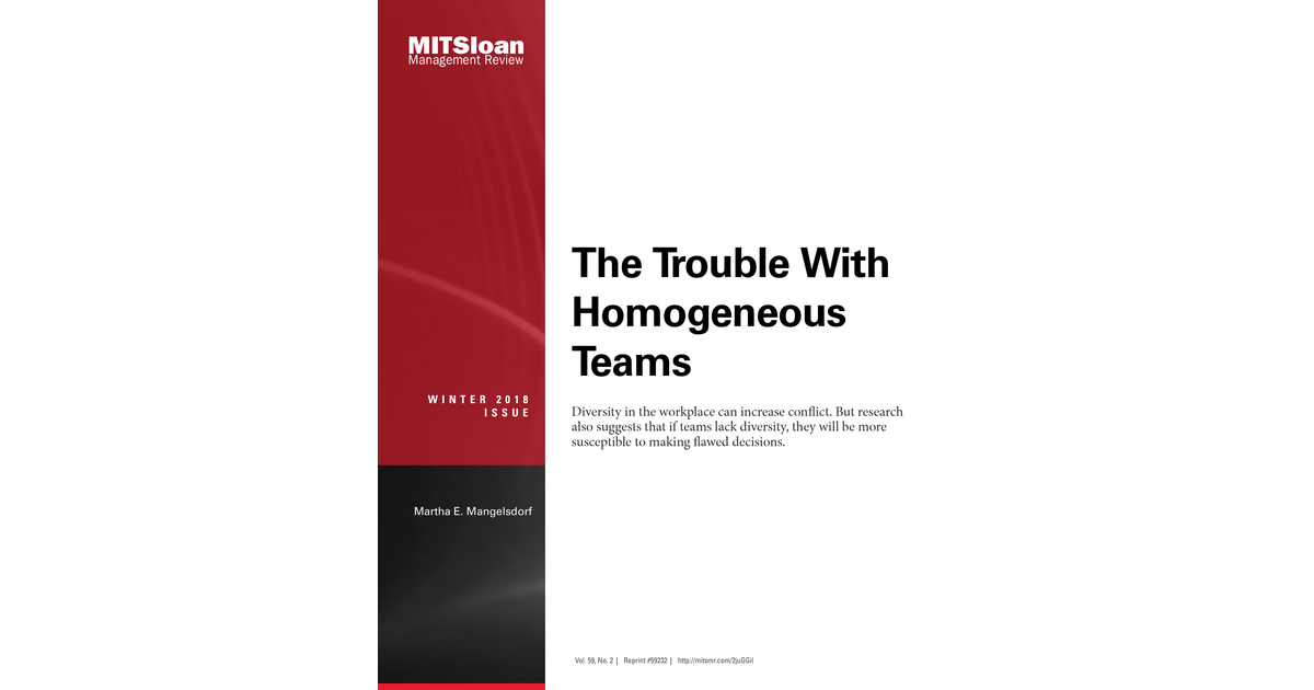 The Trouble with Homogeneous Teams [Article]