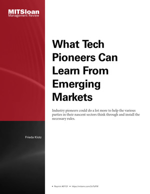 What Tech Pioneers Can Learn From Emerging Markets