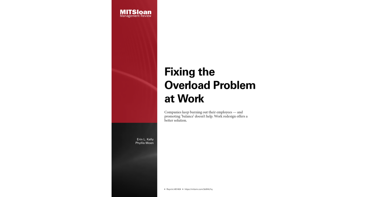 Fixing the Overload Problem at Work [Book]