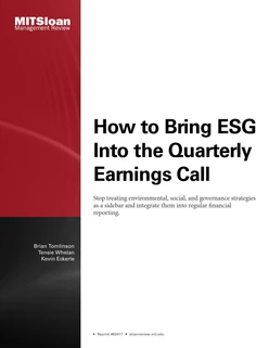 How to Bring ESG Into the Quarterly Earnings Call