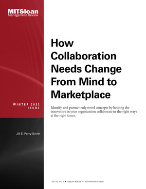 How Collaboration Needs Change From Mind to Marketplace