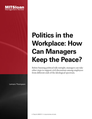 Politics in the Workplace: How Can Managers Keep the Peace?