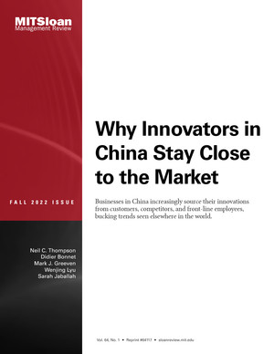 Why Innovators in China Stay Close to the Market