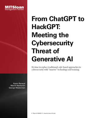 From ChatGPT to HackGPT: Meeting the Cybersecurity Threat of Generative AI