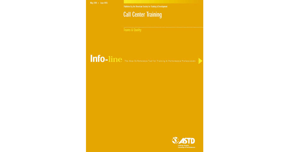 Call Center Training—Teams & Quality [Book]