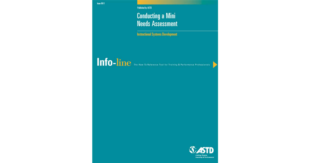 Conducting a Mini Needs Assessment - Conducting a Mini Needs Assessment ...
