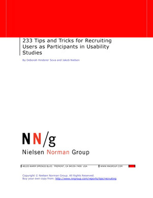 233 Tips and Tricks for Recruiting Users as Participants in Usability Studies