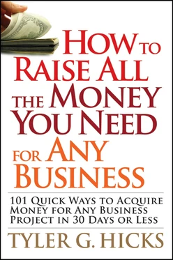 How to Raise All the Money You Need for Any Business: 101 Quick Ways To Acquire Money For Any Business Project in 30 Days Or Less