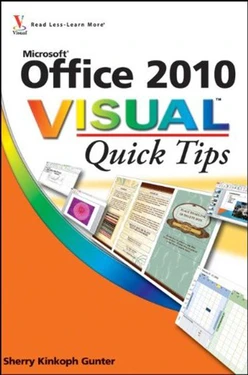 Office 2010 Visual™ Quick Tips