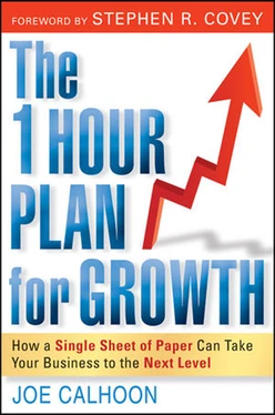 The One Hour Plan for Growth: How a Single Sheet of Paper Can Take Your Business to The Next Level
