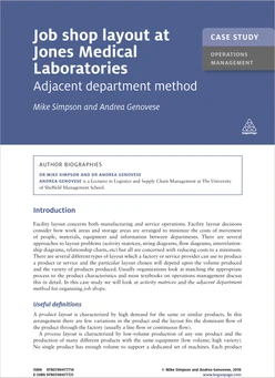 Case Study: Job Shop Layout at Jones Medical Laboratories