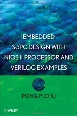 Embedded SoPC Design with Nios II Processor and Verilog Examples