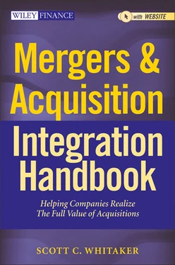 Mergers & Acquisitions Integration Handbook: Helping Companies Realize The Full Value of Acquisitions
