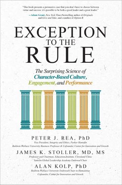 Exception to the Rule: The Surprising Science of Character-Based Culture, Engagement, and Performance