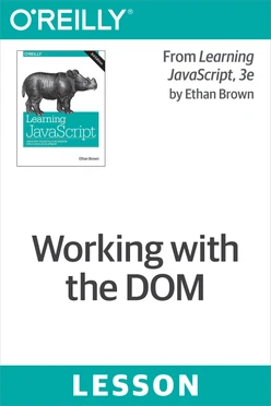 Working with the DOM