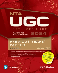 NTA UGC NET/SET/JRF Previous Years' Solved Papers 1 (2014-2023) | Solved 2023 (June and December) Papers | Chapter-wise for Ample Practice 2000 + Questions for Practice