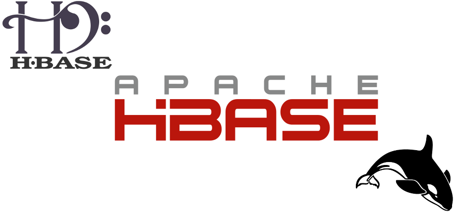 HBase logo from past to present, including the mascot
