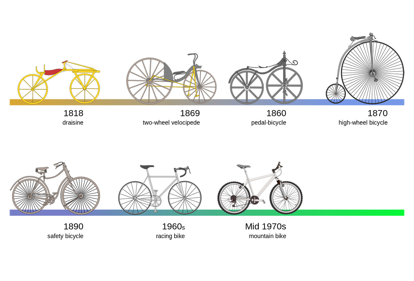 Evolution of the bicycle