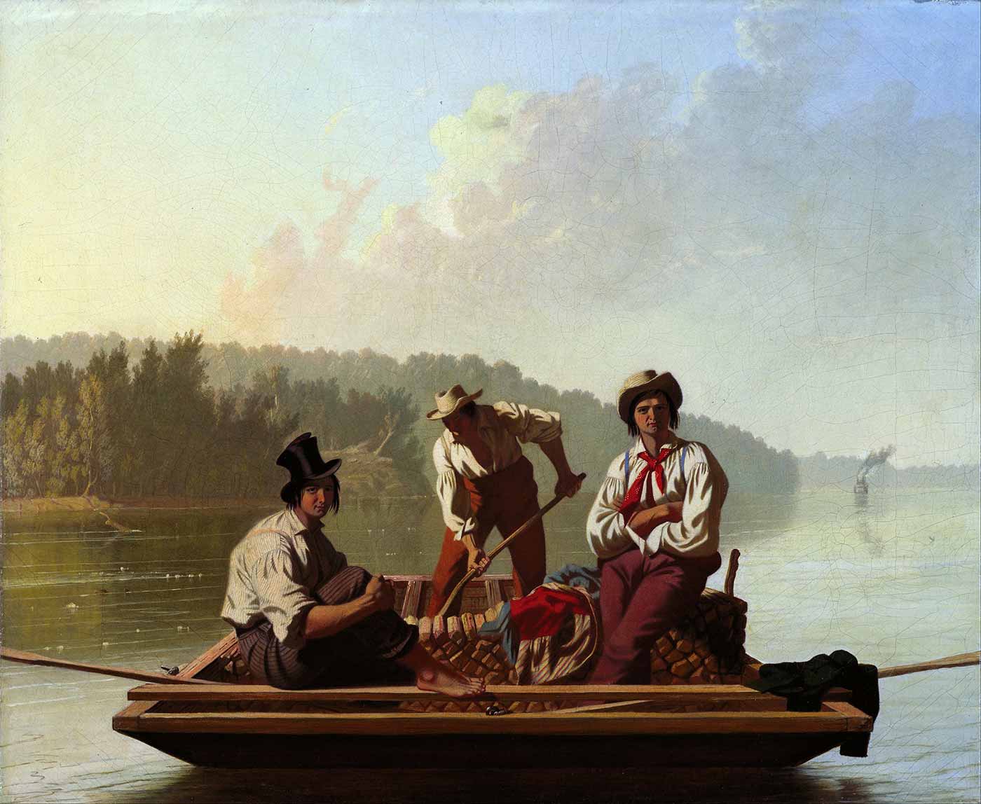 "Boatmen on the Missouri" by George Caleb Bingham