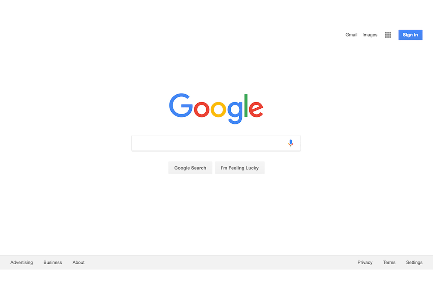 Google web search screenshot