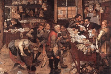 "Village Lawyer," by Pieter Brueghel the Younger, 1621.