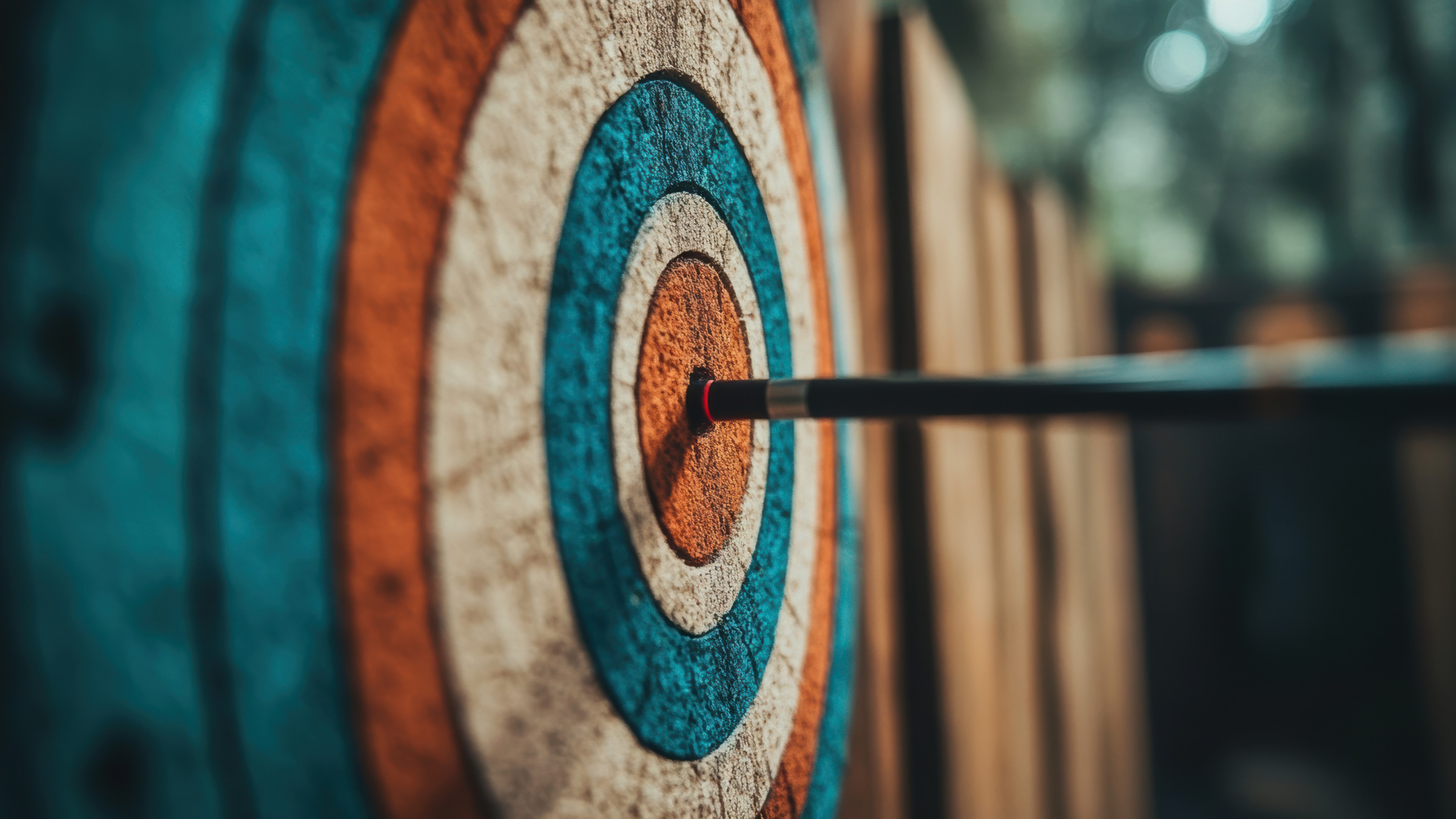 Arrow embedded in bullseye