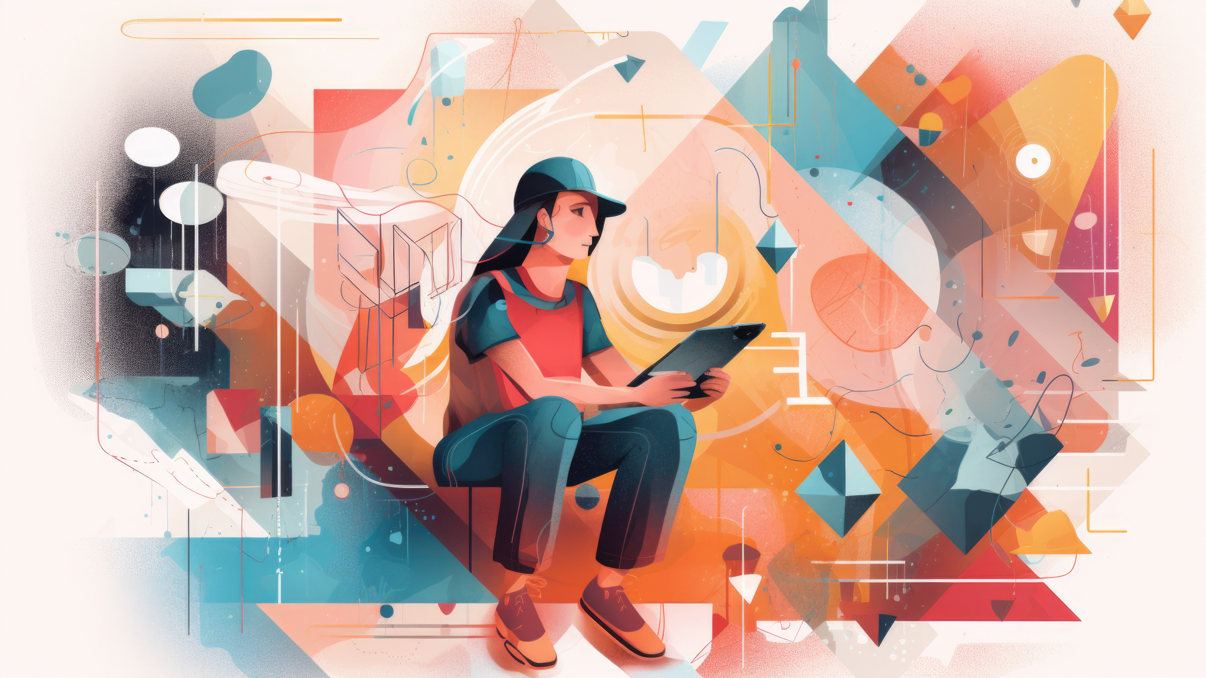 Digital nomad concept art