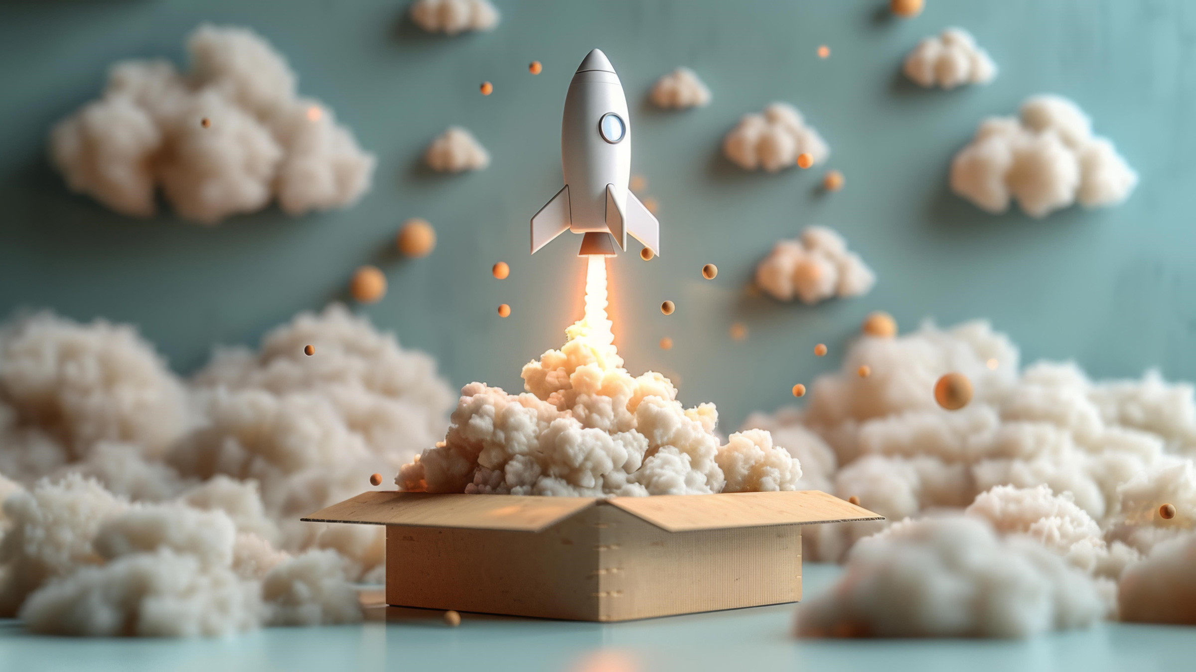 Rocket launching from a box